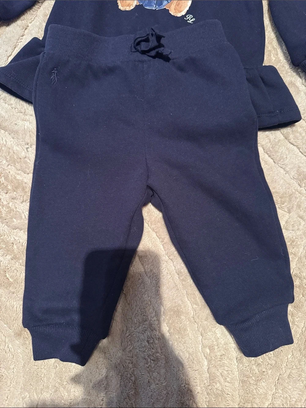 Ralph Lauren Baby Bear Appliqué Sweatshirt & Jogger Set